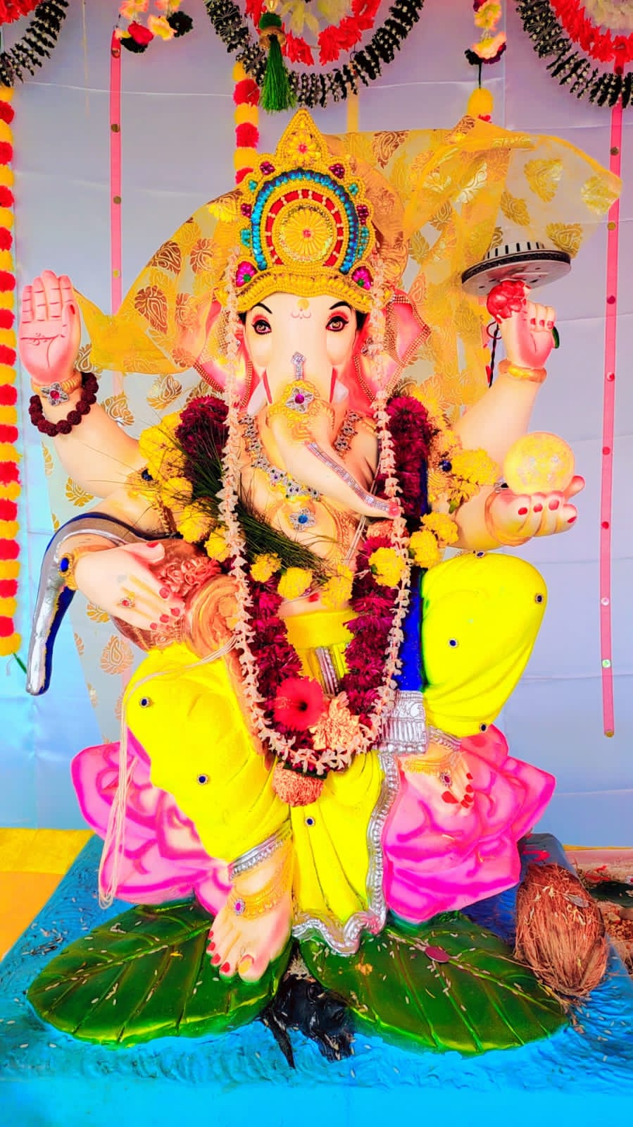 गोल्डन वेलफेयर सोसाइटी ने स्थापित की भगवान गणेश की भव्य प्रतिमा