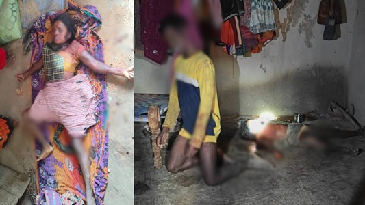 पति ने तीर से गला रेतकर की पत्नी की हत्या