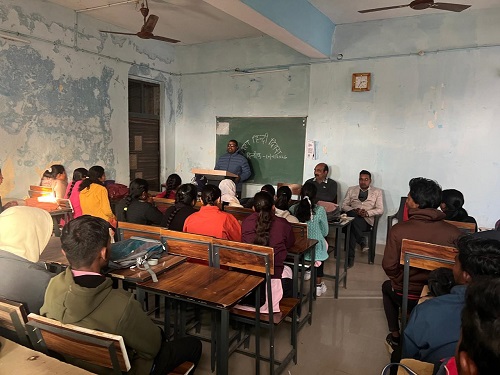 महाविद्यालय में विश्व हिंदी दिवस पर किया गया कार्यक्रम