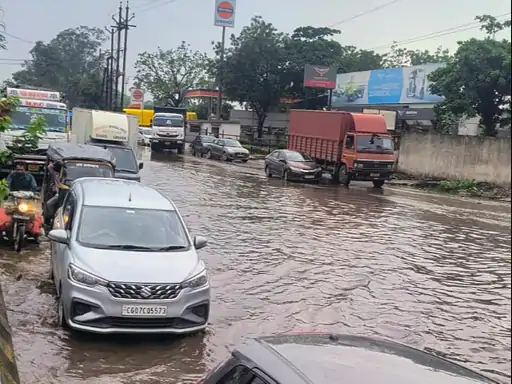 रायपुर जाने से पहले जान लें नया ट्रैफिक प्लान:चंदनडीह में जलभराव, सिरसा गेट बंद